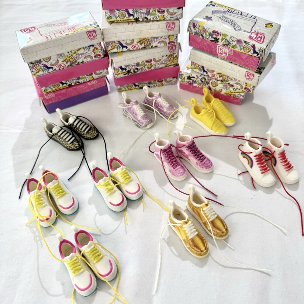 Real Littles Sneakers Lot 9 Pairs Mini Shoes 10 Boxes Mystery Toys Collectible